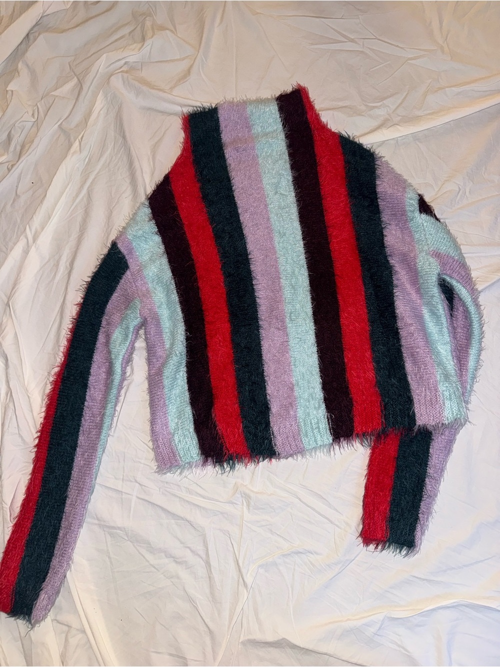 Blank NYC fuzzy striped sweater